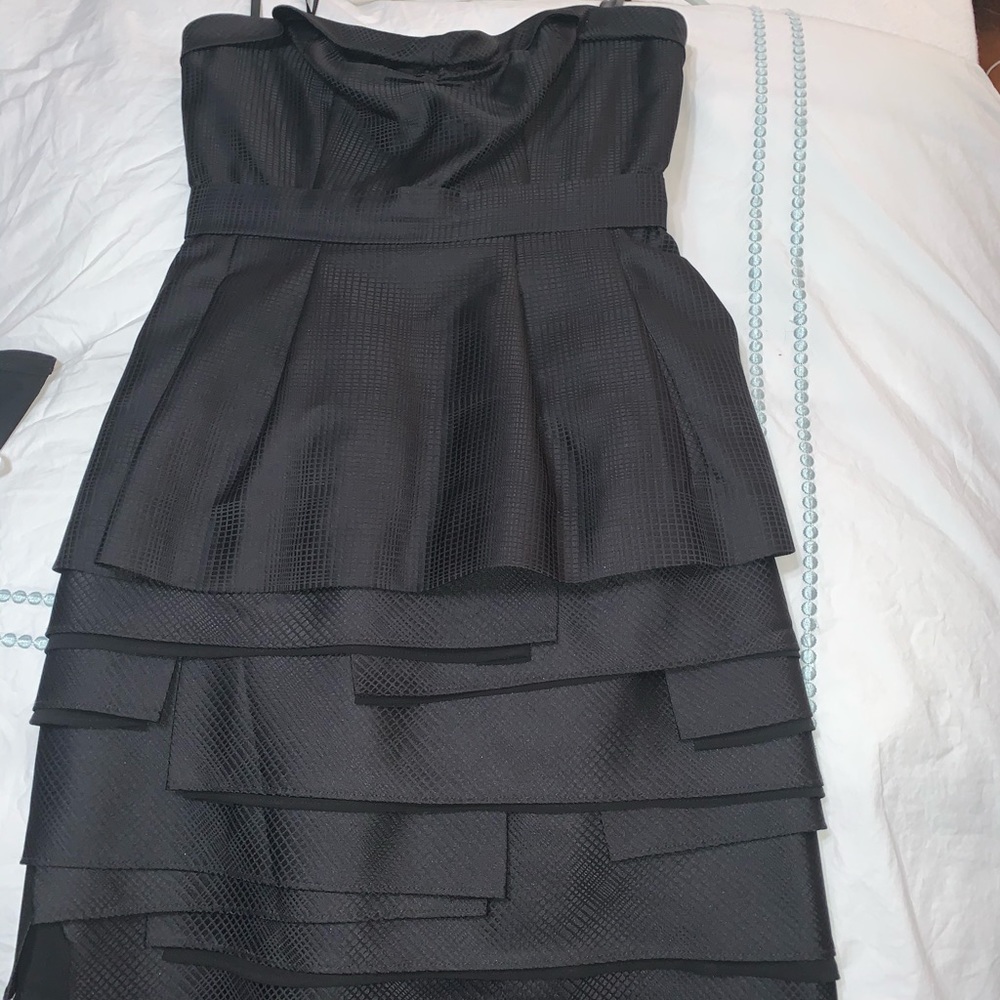 BCBG black layered cocktail dress